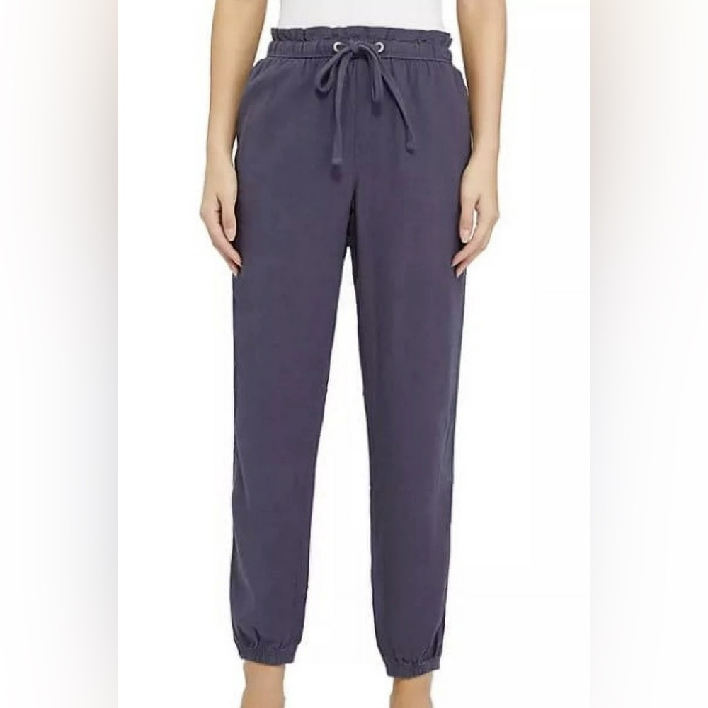 Sanctuary Linen Blend Navy Jogger Pants Women’s Medium Casual Elastic Waist
